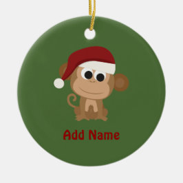 Adorno De Cerámica Mono de Santa