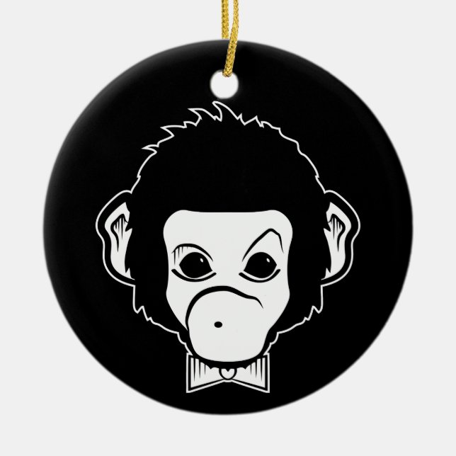 Adorno De Cerámica mono de señor (Frente)