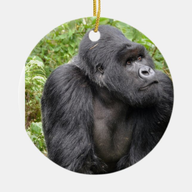 Adorno De Cerámica Mono feliz (Frente)