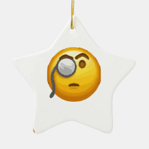 Adorno De Cerámica monóculo de emoji