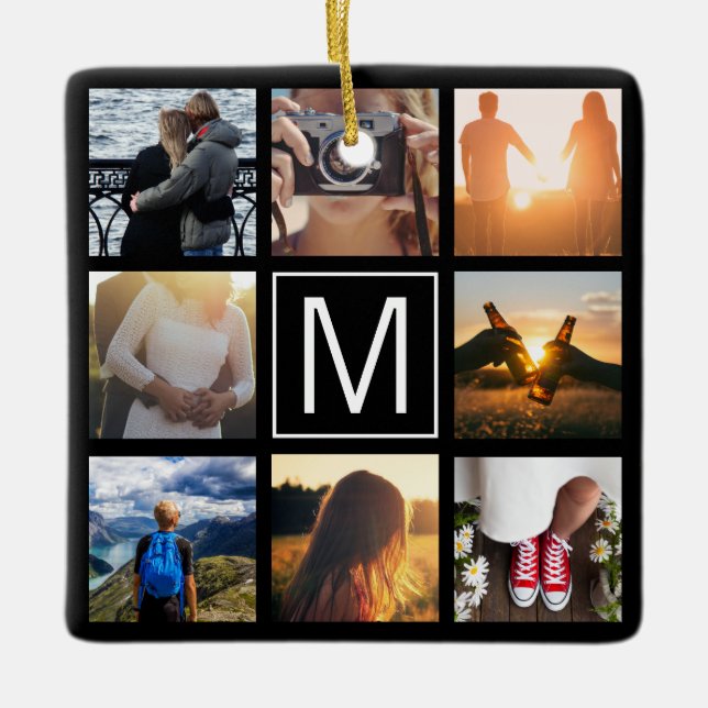 Adorno De Cerámica Monograma 8 (Anverso)