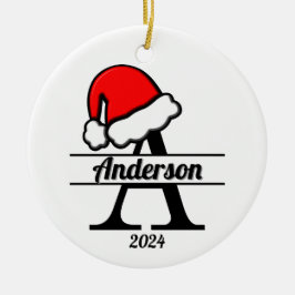 Adorno De Cerámica Monograma A | ambas caras