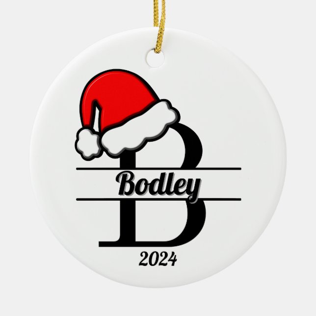 Adorno De Cerámica Monograma B familiar | ambas caras (Frente)