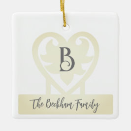 Adorno De Cerámica Monograma de cosecha no 5