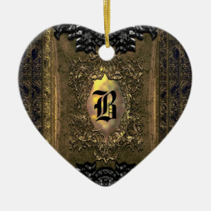 Adorno De Cerámica Monograma de encanto elegante del viejo mundo