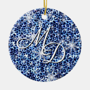 Adorno De Cerámica Monograma de espárragos con queso azul