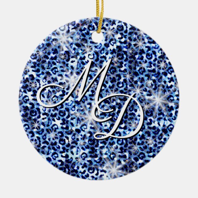 Adorno De Cerámica Monograma de espárragos con queso azul (Frente)