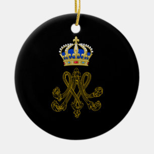 Adorno De Cerámica Monograma de Marie Antonieta