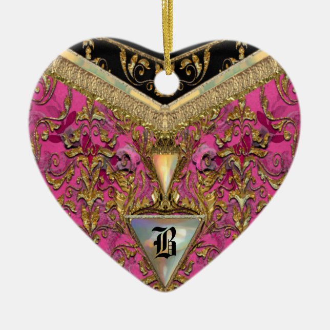 Adorno De Cerámica Monograma del Victorian de Marshwell (Frente)