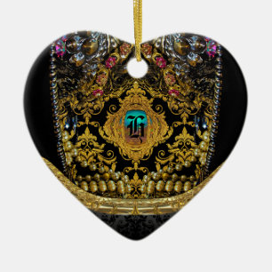 Adorno De Cerámica Monograma elegante de Jeygraneau