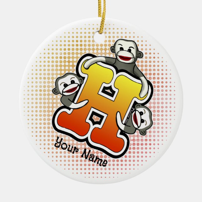 Adorno De Cerámica Monograma H Mono de acoplamiento (Frente)