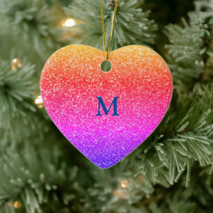 Adorno De Cerámica Monograma inicial 2019 de Navidades de espolvorine