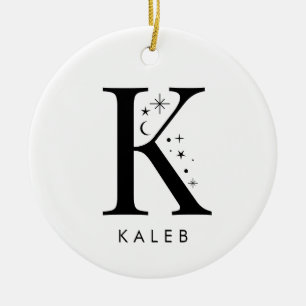 Adorno De Cerámica Monograma K Nombre celular