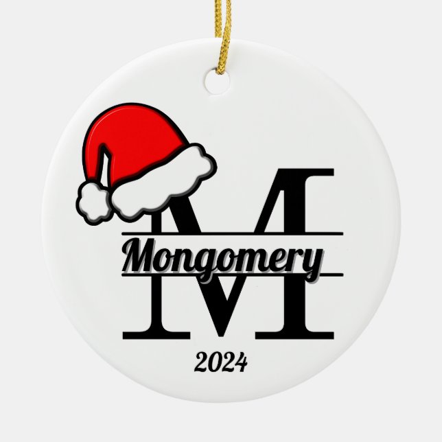 Adorno De Cerámica Monograma M | ambas caras (Frente)