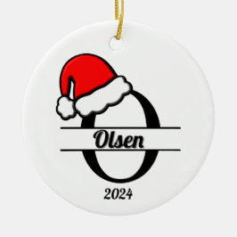 Adorno De Cerámica Monograma O familiar | ambas caras