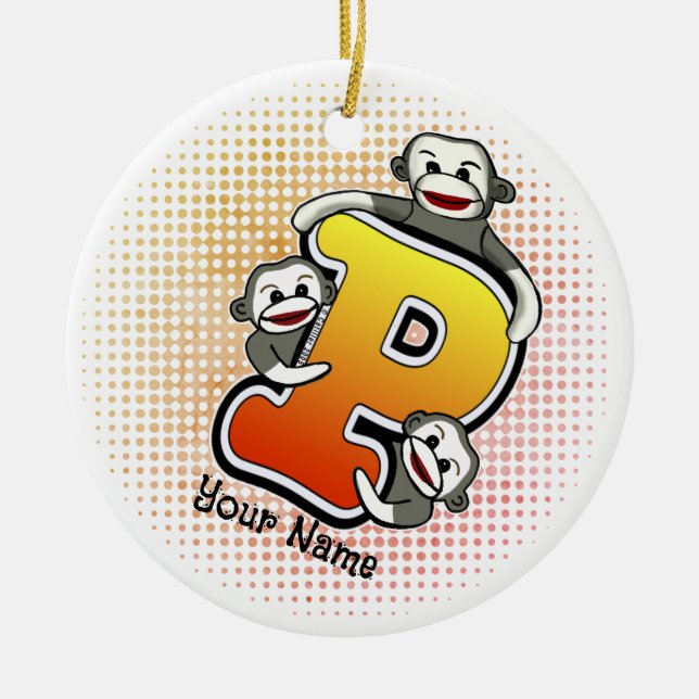 Adorno De Cerámica Monograma P Mono de acoplamiento (Frente)