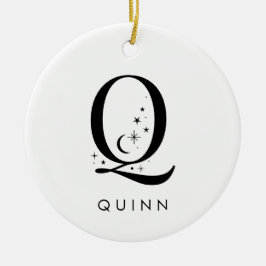 Adorno De Cerámica Monograma Q Nombre celular