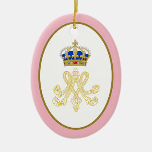 Adorno De Cerámica Monograma real Marie Antoinette