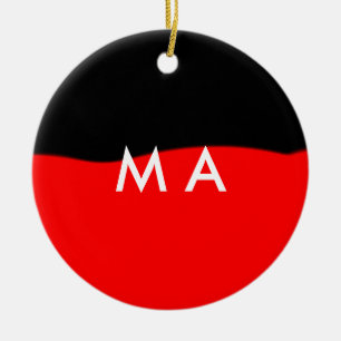 Adorno De Cerámica Monograma simple añada su letra de nombre man mini