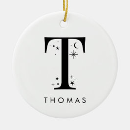 Adorno De Cerámica Monograma T Nombre celular