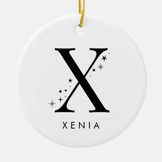 Adorno De Cerámica Monograma X Nombre celular (Frente)