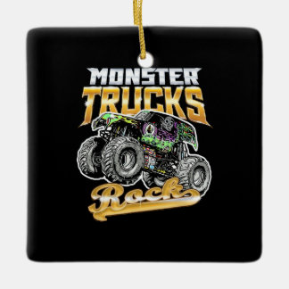 Adorno De Cerámica Monster Truck Rock