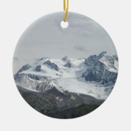 Adorno De Cerámica Mont Blanc capsulado nieve
