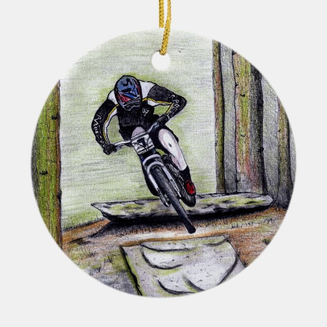 Adorno De Cerámica Montaña bicicleta Llandegla mtb bmx (Frente)