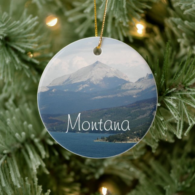 Adorno De Cerámica Montana Scene Landscape Holiday (Árbol)