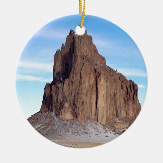Adorno De Cerámica Montaña Shiprock, Nuevo México (Frente)