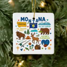 Adorno De Cerámica Montana Viaje Familiar Personalizado Navidad