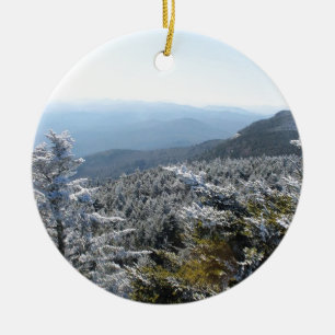 Adorno De Cerámica Montañas Blue Ridge Invierno