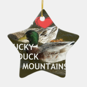 Adorno De Cerámica Montañas de patos Ducky.