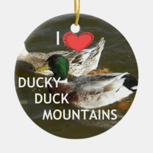 Adorno De Cerámica Montañas de patos Ducky.