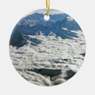 Adorno De Cerámica montañas del Himalaya bajo nubes - Tíbet