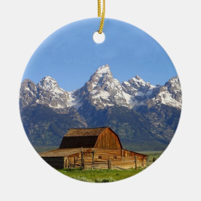 Adorno De Cerámica Montañas magníficas de Teton (Frente)