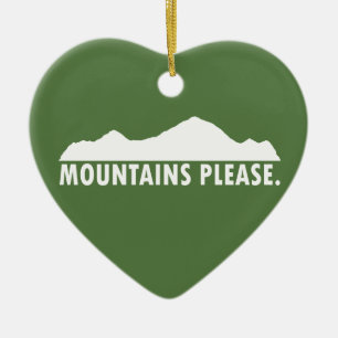 Adorno De Cerámica Montañas Por Favor