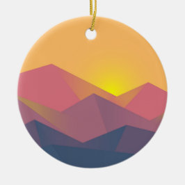 Adorno De Cerámica Montañas rusticas geométricas Minimalistas