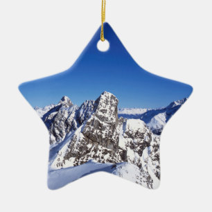 Adorno De Cerámica Montañas St Anton Austria Poster de tarjetas de va