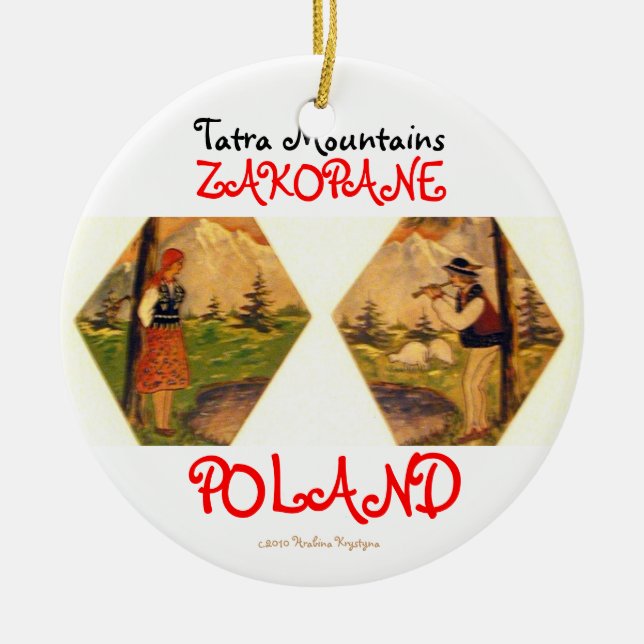 ADORNO DE CERÁMICA MONTAÑAS ZAKOPANE POLONIA DE TATRA (Frente)