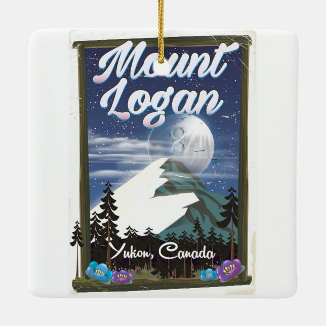 Adorno De Cerámica Monte Logan , Yukón, Canadá (Reverso)