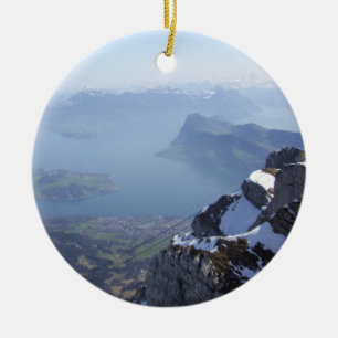 Adorno De Cerámica Monte Pilatus Suiza