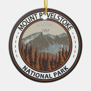 Adorno De Cerámica Monte Revelstoke Parque Nacional Insignia de Arte