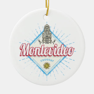 Adorno De Cerámica Montevideo City Uruguay Palacio Salvo Souvenir