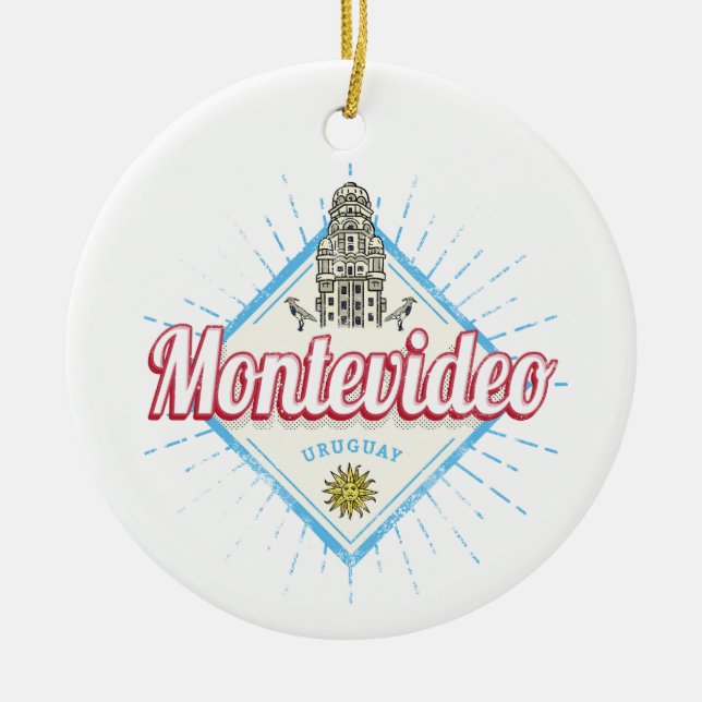 Adorno De Cerámica Montevideo City Uruguay Palacio Salvo Souvenir (Frente)