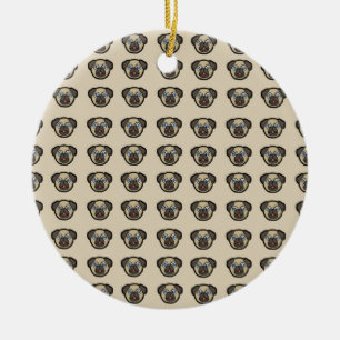 Adorno De Cerámica Montones de Pugs