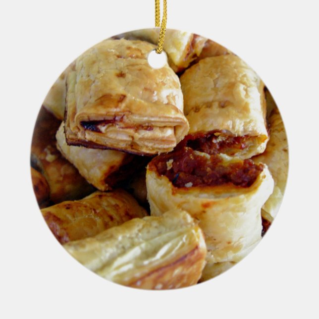 Adorno De Cerámica Montones de rollos de salchicha (Frente)