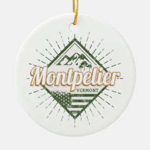 Adorno De Cerámica Montpelier Vermont City Estados Unidos