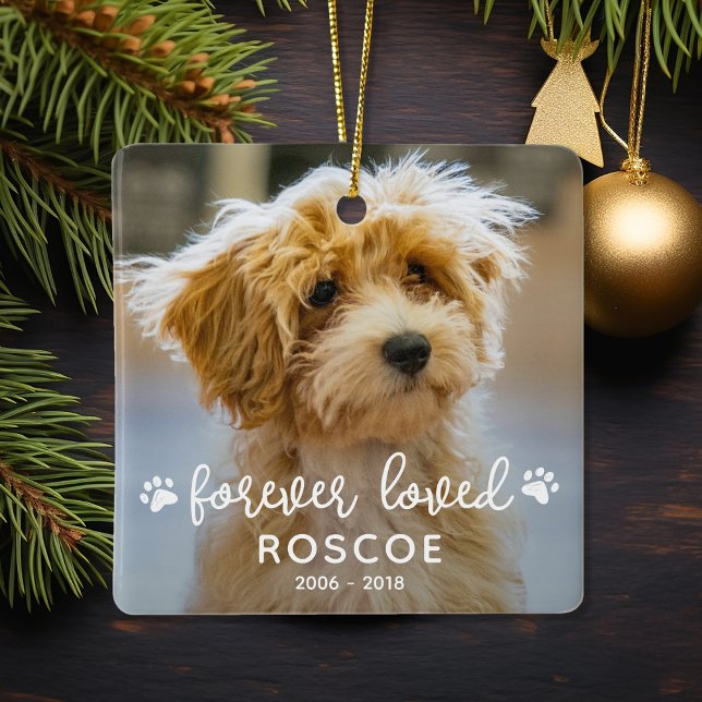 Adorno De Cerámica Monumento a 2 Mascotas para siempre amados (Subido por el creador)