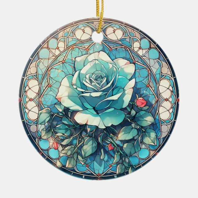 Adorno De Cerámica Monumento a la Foto Floral (Frente)